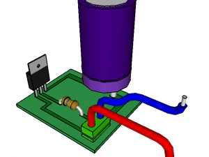 Scheda elettronica Modello 3D
