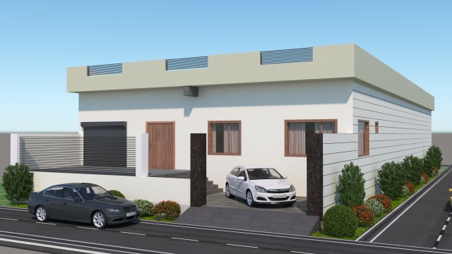 house exterior in 3ds max Modelo 3D .c4d .max .obj .3ds .fbx .stl .blend 