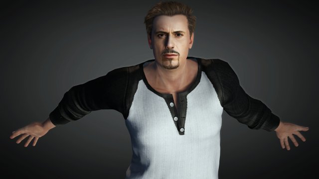 robert john downey junior 4k texture Modelo 3D .c4d .max .obj .3ds .fbx .stl .blend 