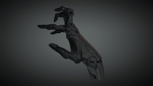 cyber hand 3D Model .c4d .max .obj .3ds .fbx .stl .blend 