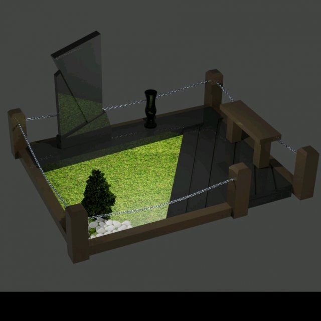 a set of graves 12 pieces Model 3D .c4d .max .obj .3ds .fbx .stl .blend 