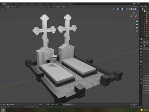 a set of graves 12 pieces 3D Model