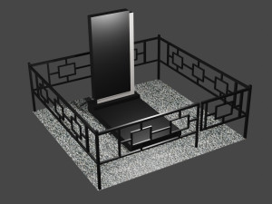 a set of graves 12 pieces Model 3D