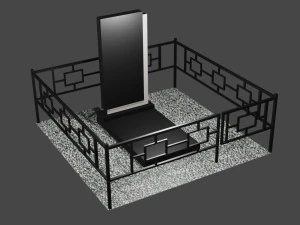 a set of graves 12 pieces 3D Model