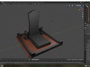 a set of graves 12 pieces 3D Model