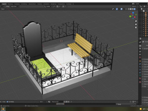 a set of graves 12 pieces Model 3D