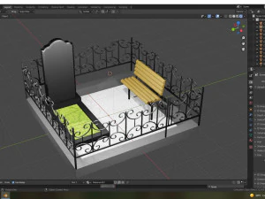 a set of graves 12 pieces 3D Model