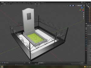 a set of graves 12 pieces Model 3D
