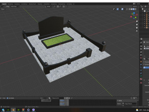 a set of graves 12 pieces Model 3D