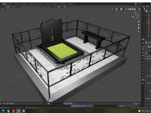 a set of graves 12 pieces Model 3D
