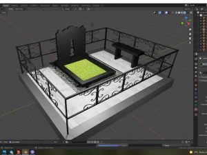 a set of graves 12 pieces 3D Model