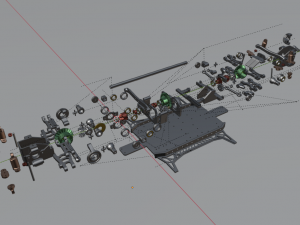 fully finished 3d chassis for rc 3d print 3D Model