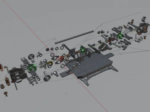 fully finished 3d chassis for rc 3d print 3D Model