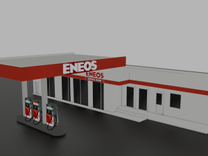gas station eneos 3D Model
