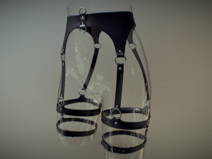 3D Model BDSM Black Leather Top Body Breast Belt Portupeya Harness -  TurboSquid 1789775