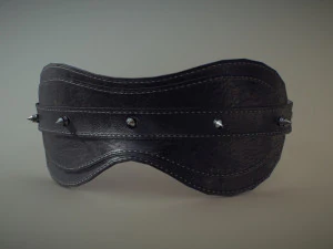 黒革緊縛目隠しアイストラップボンデージ 3Dモデル