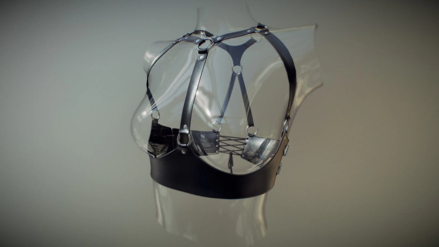 bdsm leather top body belt bondage portupeya 3D Model .c4d .max .obj .3ds .fbx .stl .blend