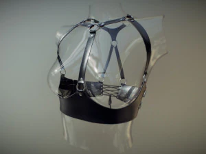 bdsm couro top corpo cinto bondage portupeya Modelo 3D
