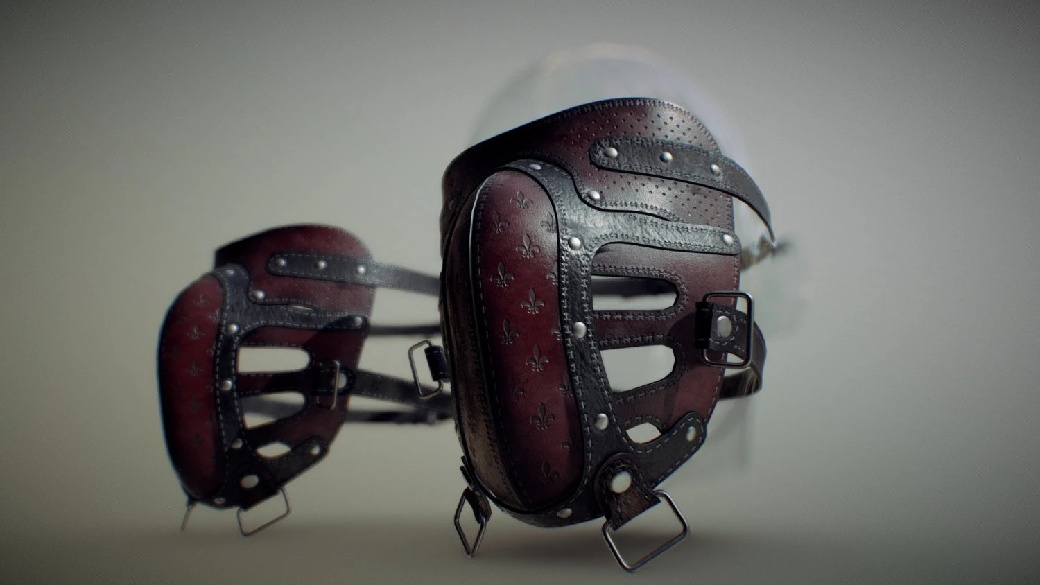 bdsm leather face mask bondage blindfold 3D Model .c4d .max .obj .3ds .fbx .stl .blend 