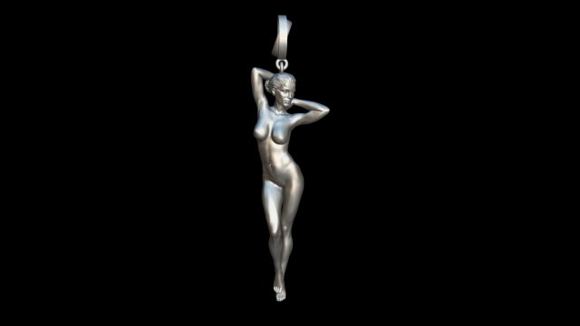 pendant girl 3D Model .c4d .max .obj .3ds .fbx .stl .blend