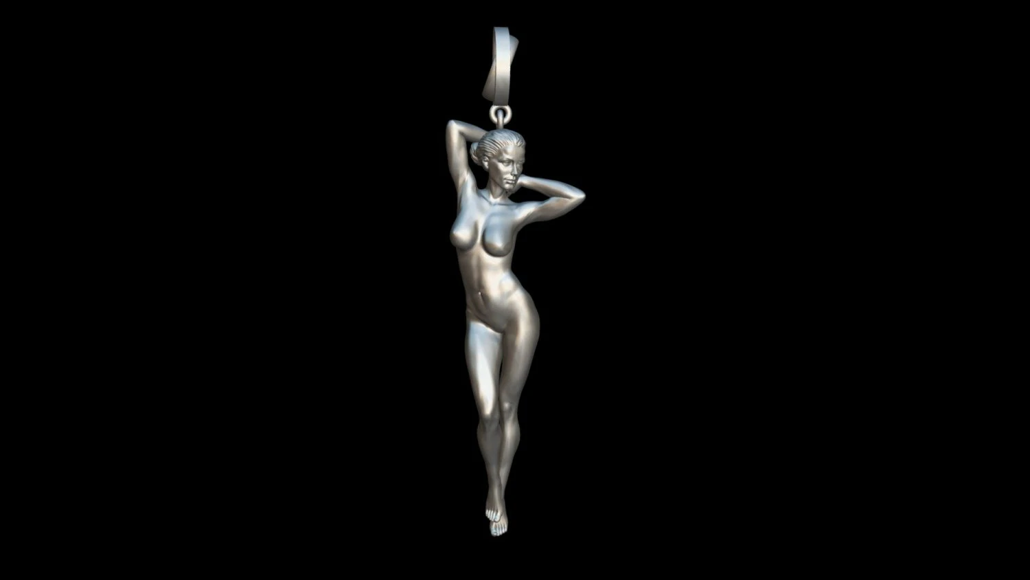 pendant girl 3D Model .c4d .max .obj .3ds .fbx .stl .blend 