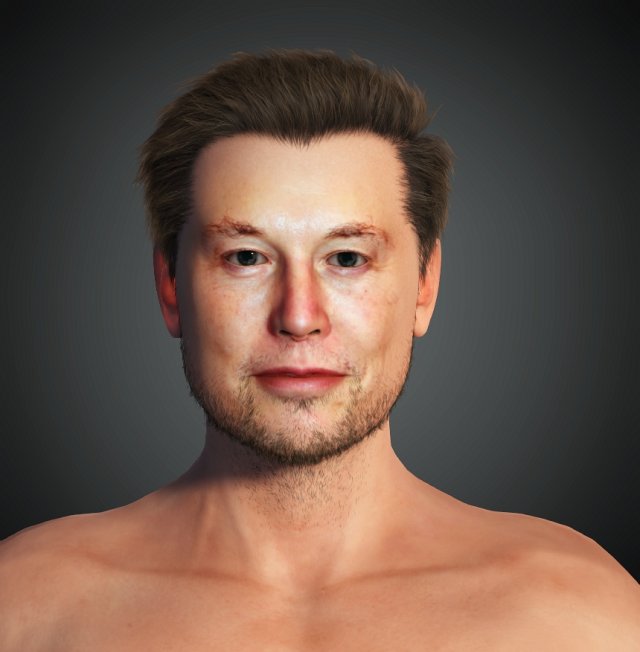 Elon Reeve Musk 3D Model .c4d .max .obj .3ds .fbx .stl .blend 