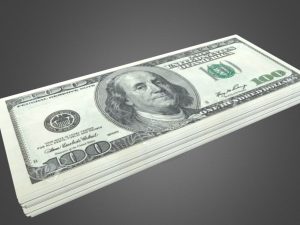 100 dollars 3D Model