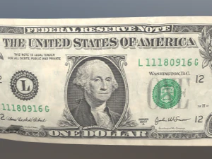 1 d&oacute;lar Modelo 3D