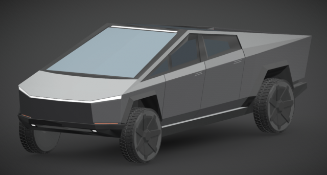 Lowpoly tesla cybertruck Modelo 3D .c4d .max .obj .3ds .fbx .stl .blend 
