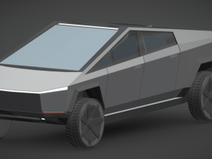 Lowpoly tesla cybertruck 3D Model