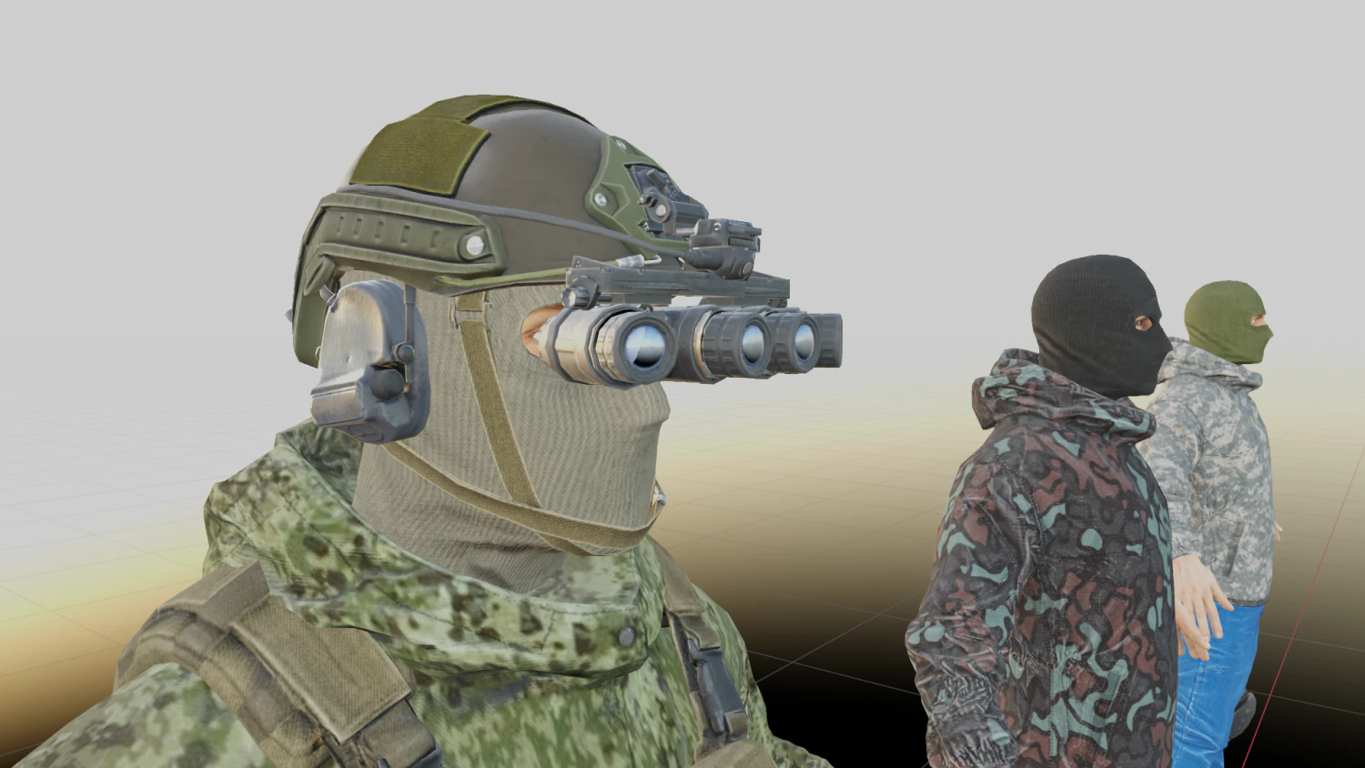 Versatile Military Character old version 3D Model .c4d .max .obj .3ds .fbx .stl .blend
