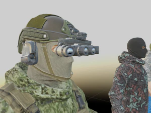 Vers&atilde;o antiga vers&aacute;til do personagem militar Modelo 3D