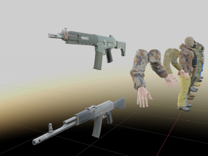 Versatile Military Character old version 3D Модель