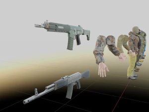 Versatile Military Character old version 3D Model