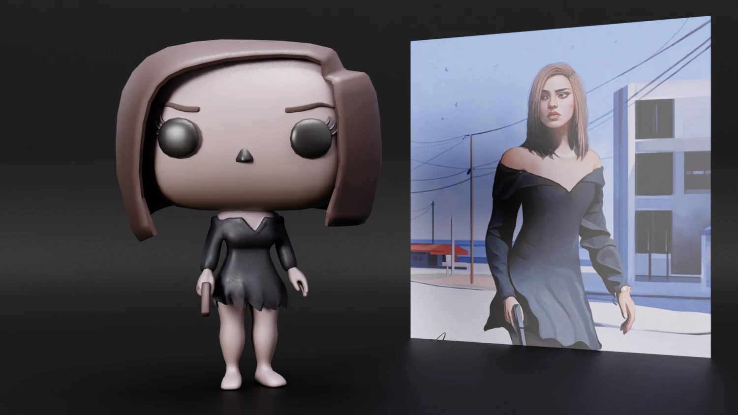 FUNKO POP LUCIA GTA 6 3D Model .c4d .max .obj .3ds .fbx .stl .blend 