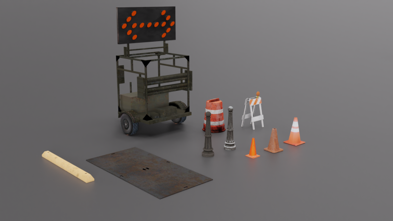 City Bumps Part 2 3D Model .c4d .max .obj .3ds .fbx .stl .blend 