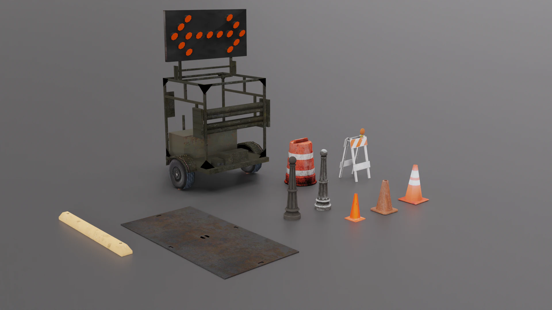 City Bumps Part 2 3D Model .c4d .max .obj .3ds .fbx .stl .blend 