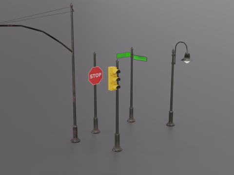 City Traffic Lights 3D 모델