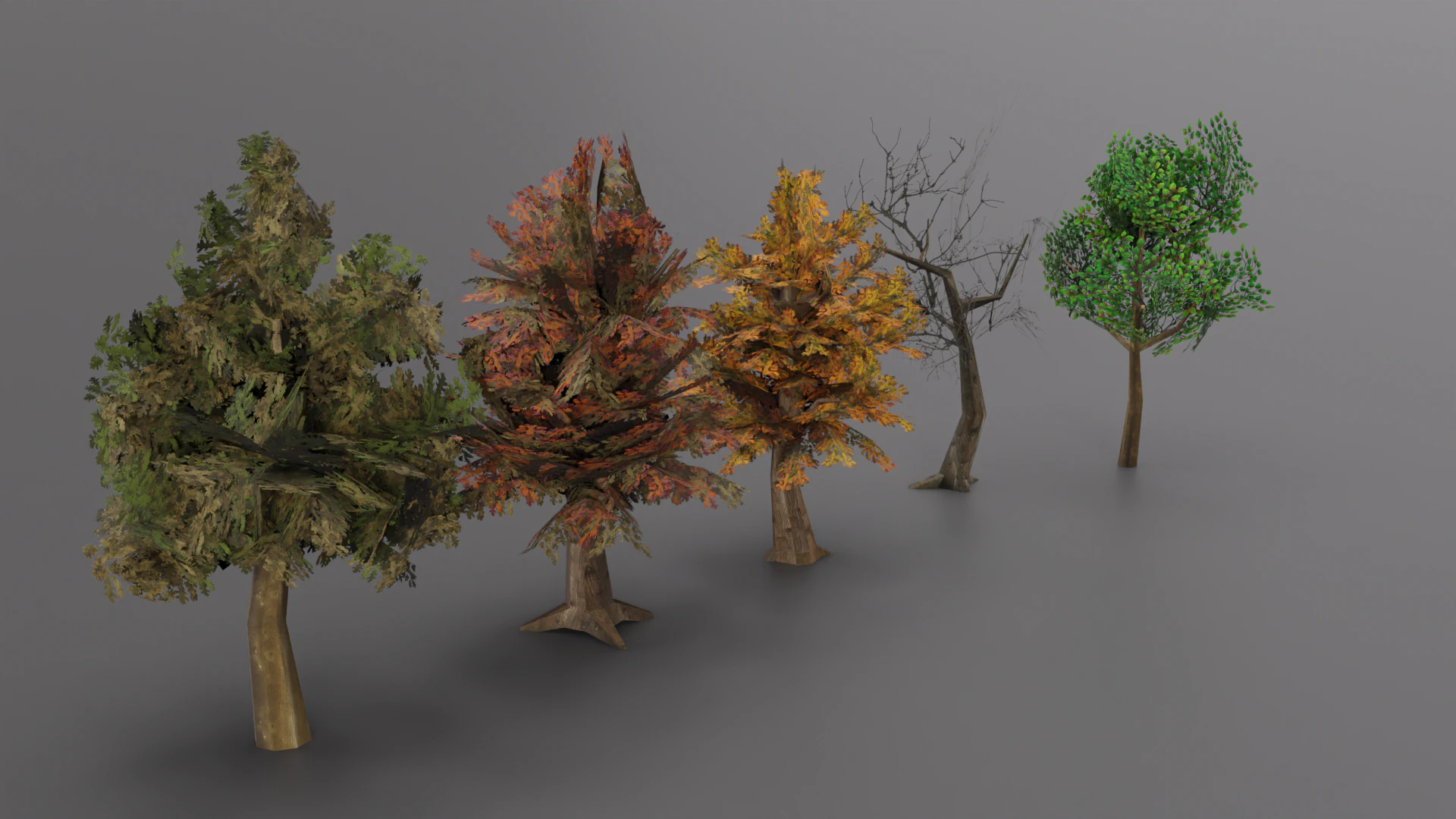 Trees 3D Model .c4d .max .obj .3ds .fbx .stl .blend