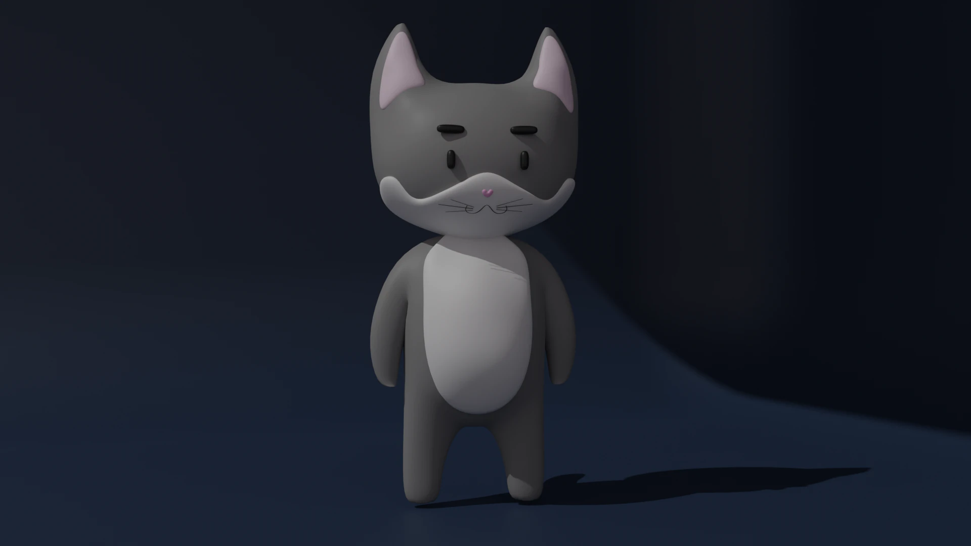 Cat Cartoon 3D Model .c4d .max .obj .3ds .fbx .stl .blend 