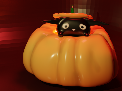 Pumpkin Cat 3D 模型