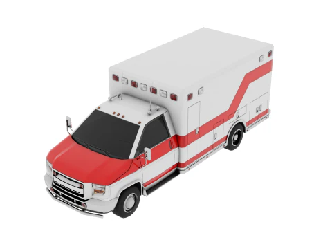 Ambul&acirc;ncia Modelo 3D
