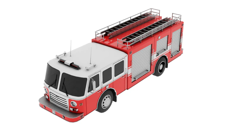 Brandweerwagen 3D Model .c4d .max .obj .3ds .fbx .stl .blend