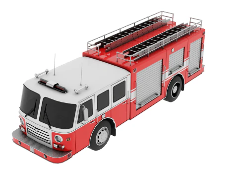 Caminh&atilde;o de bombeiros Modelo 3D