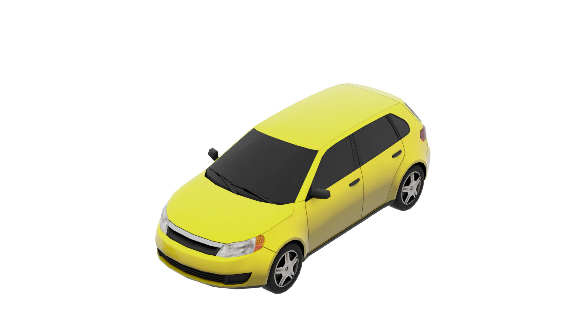 Hatchback 3D Model .c4d .max .obj .3ds .fbx .stl .blend 