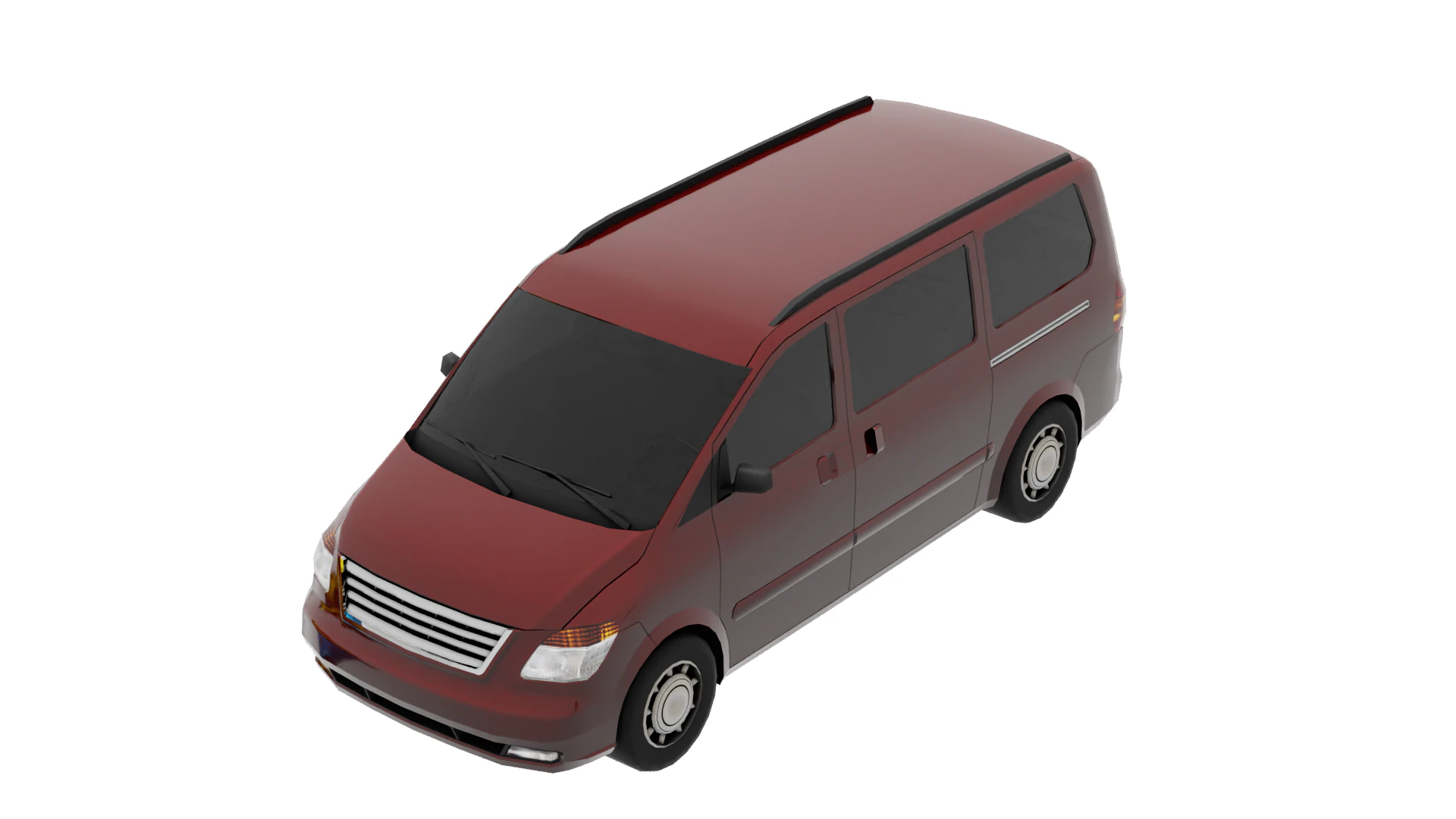 Minivan 3D Model .c4d .max .obj .3ds .fbx .stl .blend 