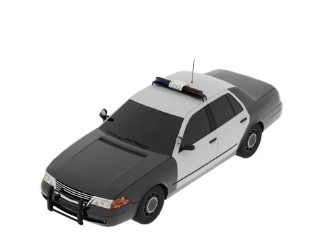 Police Sedan Modelo 3D