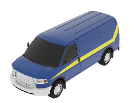 PostVan 3D Model