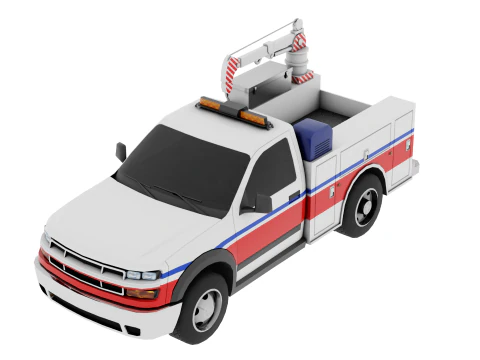 Caminh&atilde;o de servi&ccedil;o Modelo 3D