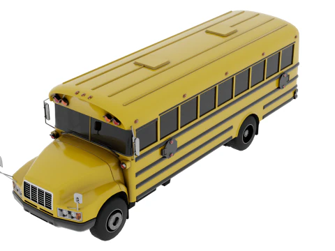 &Ocirc;nibus escolar Modelo 3D